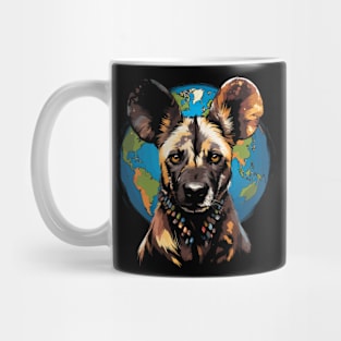 African Wild Dog Earth Day Mug